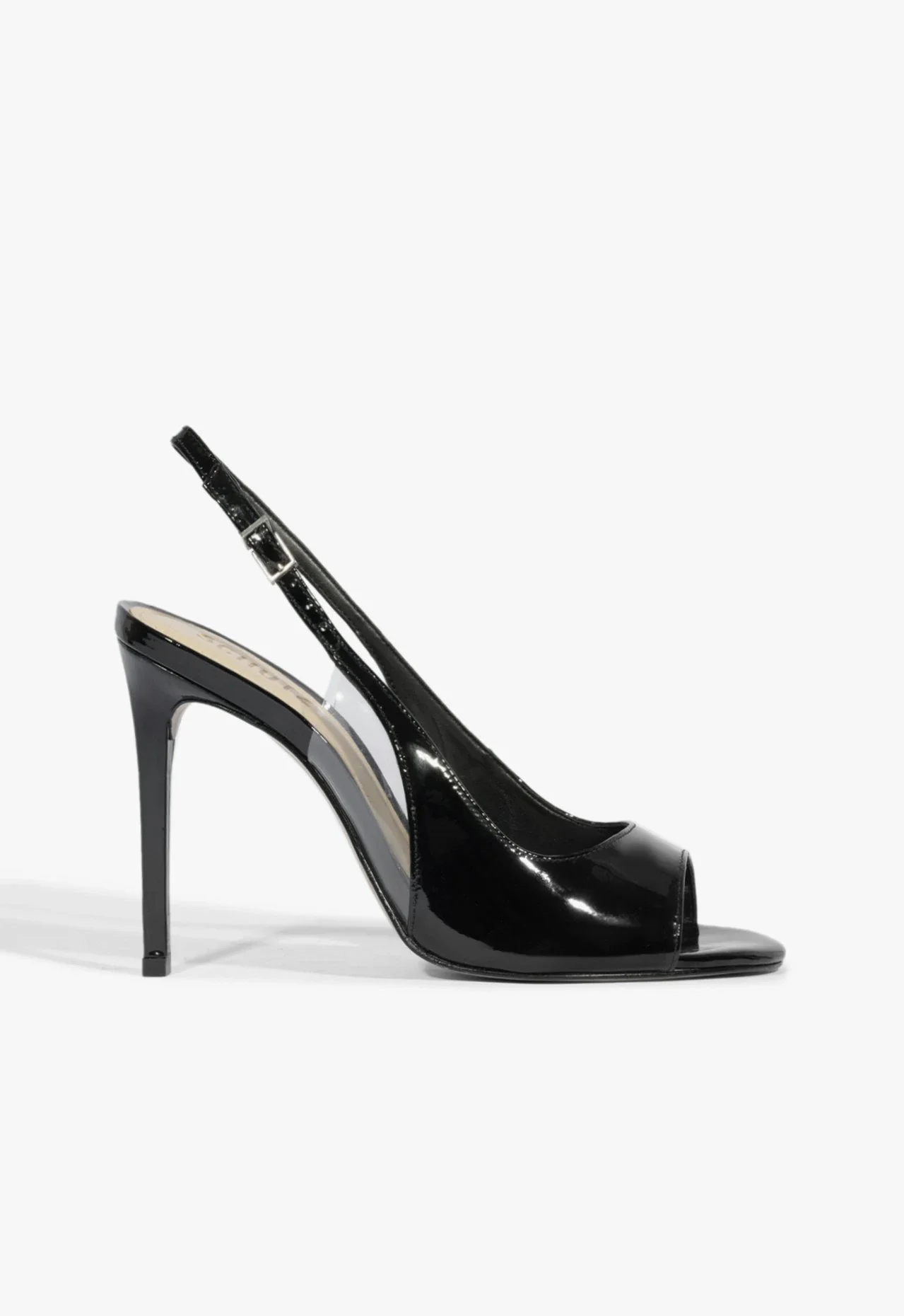 Sandália Salto Alto Verniz Preto