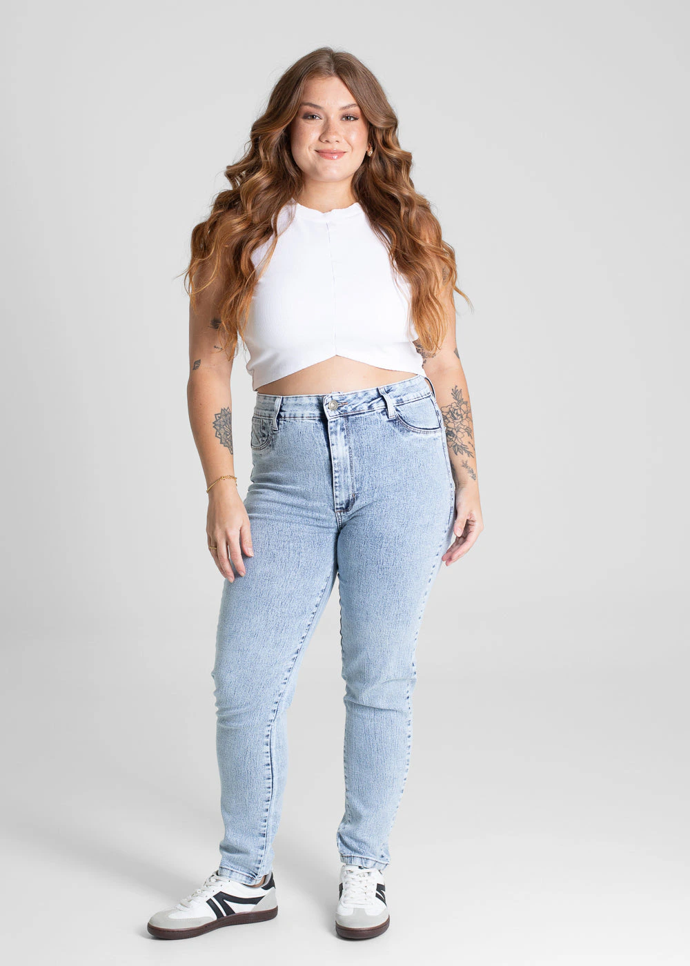Calça Jeans Sawary Cigarrete Plus Size - 281525 AZUL