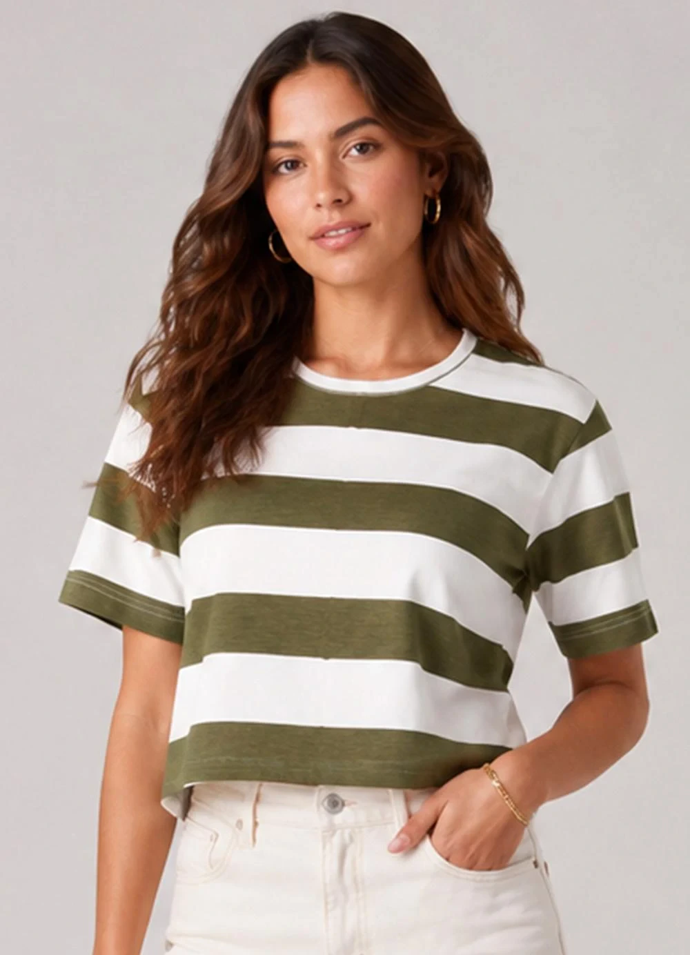 Infinita Cor - Blusa Feminina Estampada Verde
