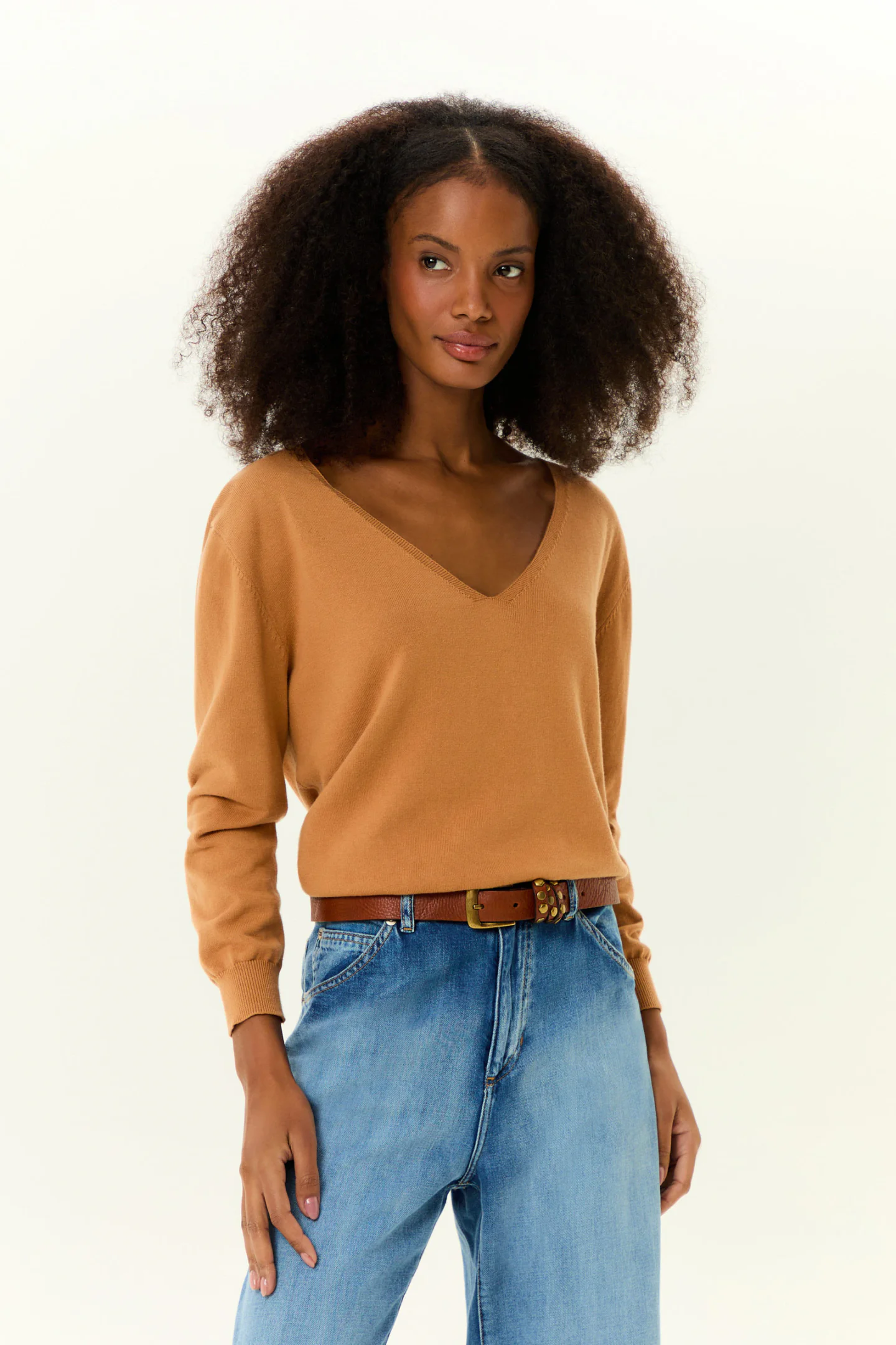 Blusa Tricot Decote v