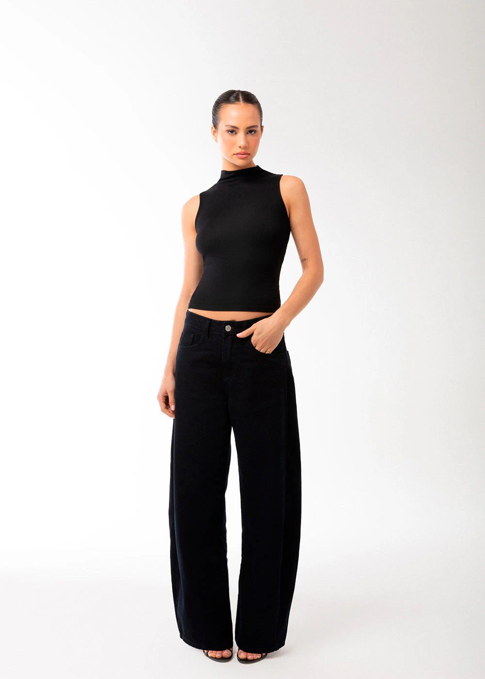 Calça Jeans Sawary Balloon - 283888 PRETO