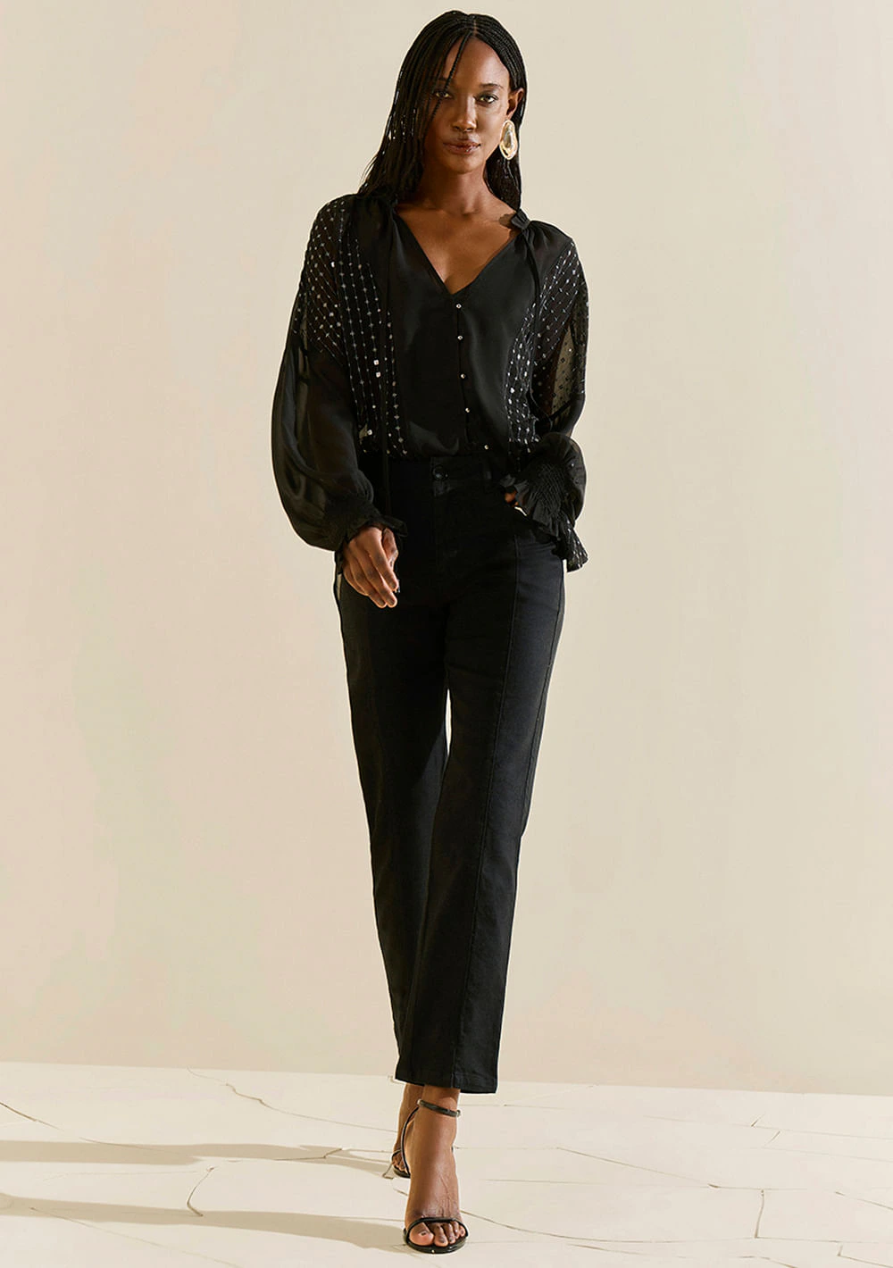 Calça Morena Rosa Skinny Média Preto