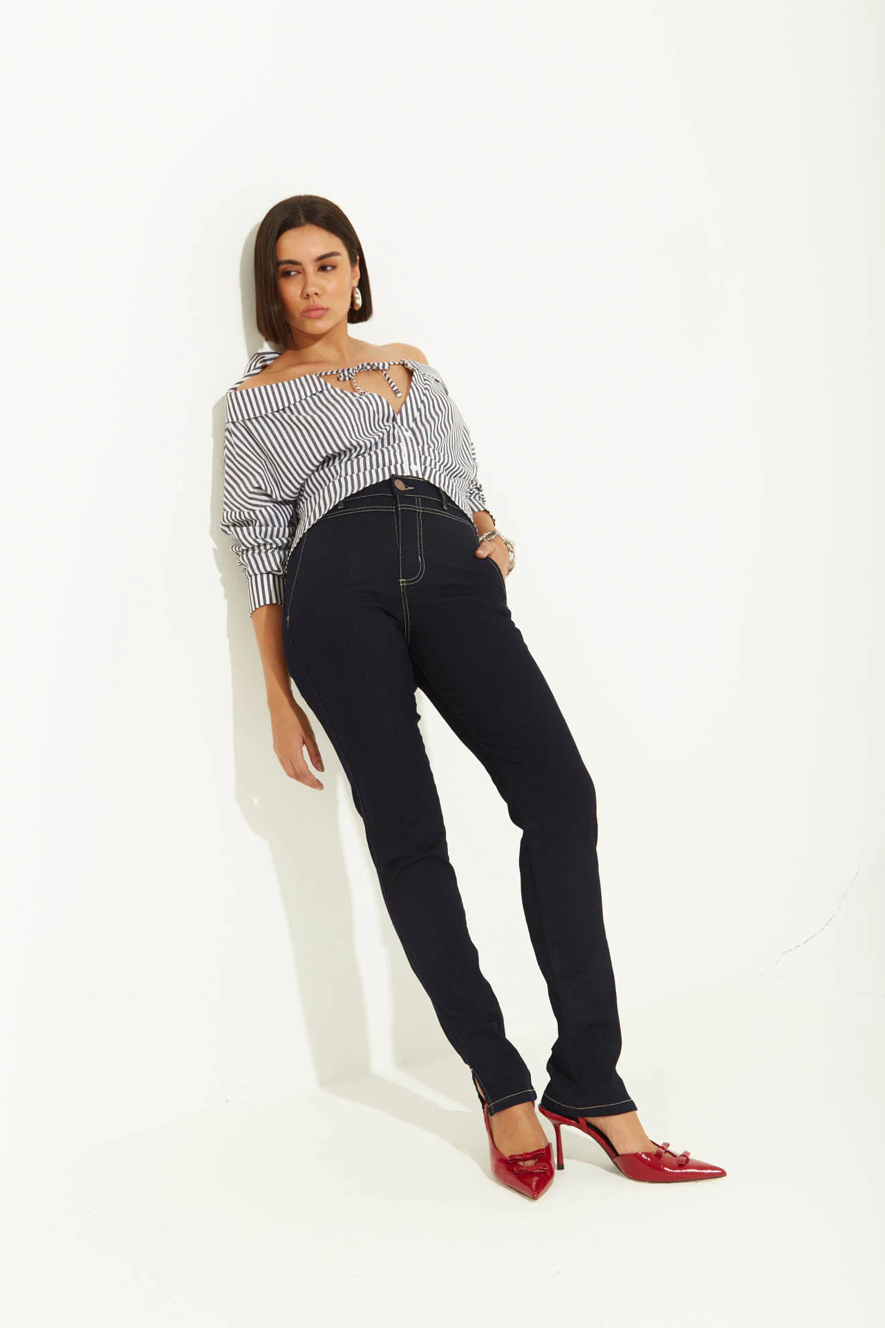 Calça Zinco Skinny Alta Azul
