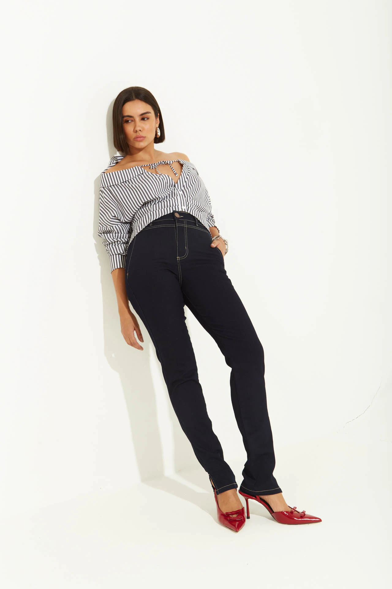 Calça Zinco Skinny Alta Azul