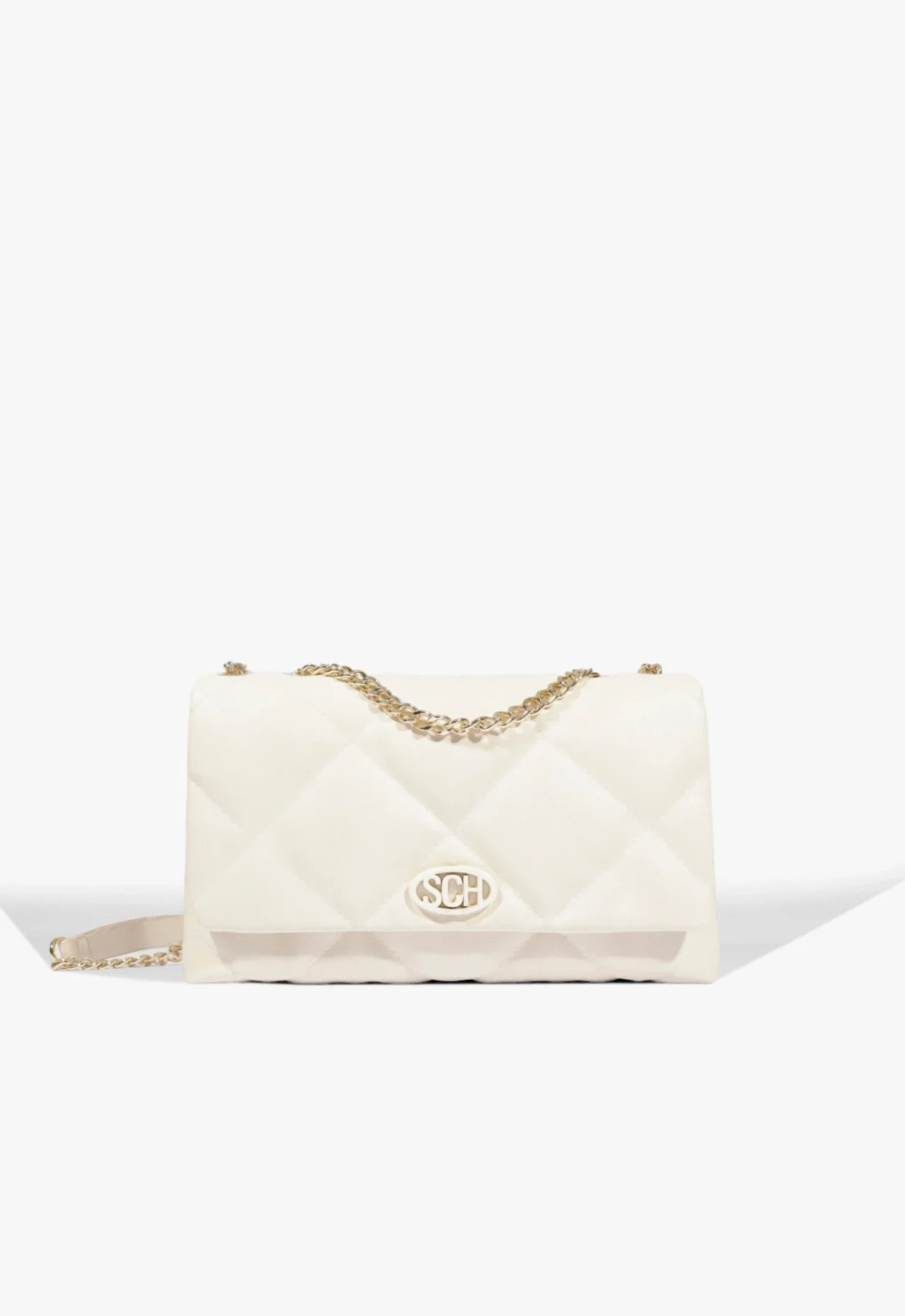Bolsa Tiracolo Shoulder Marina Média Branca