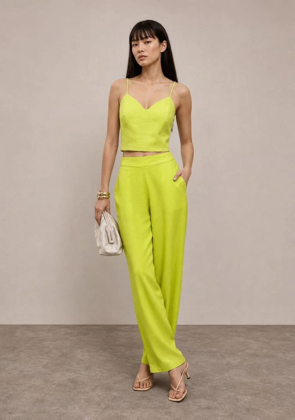 Calça Iódice Reta Alta Verde