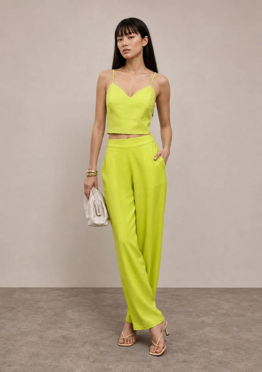 Calça Iódice Reta Alta Verde