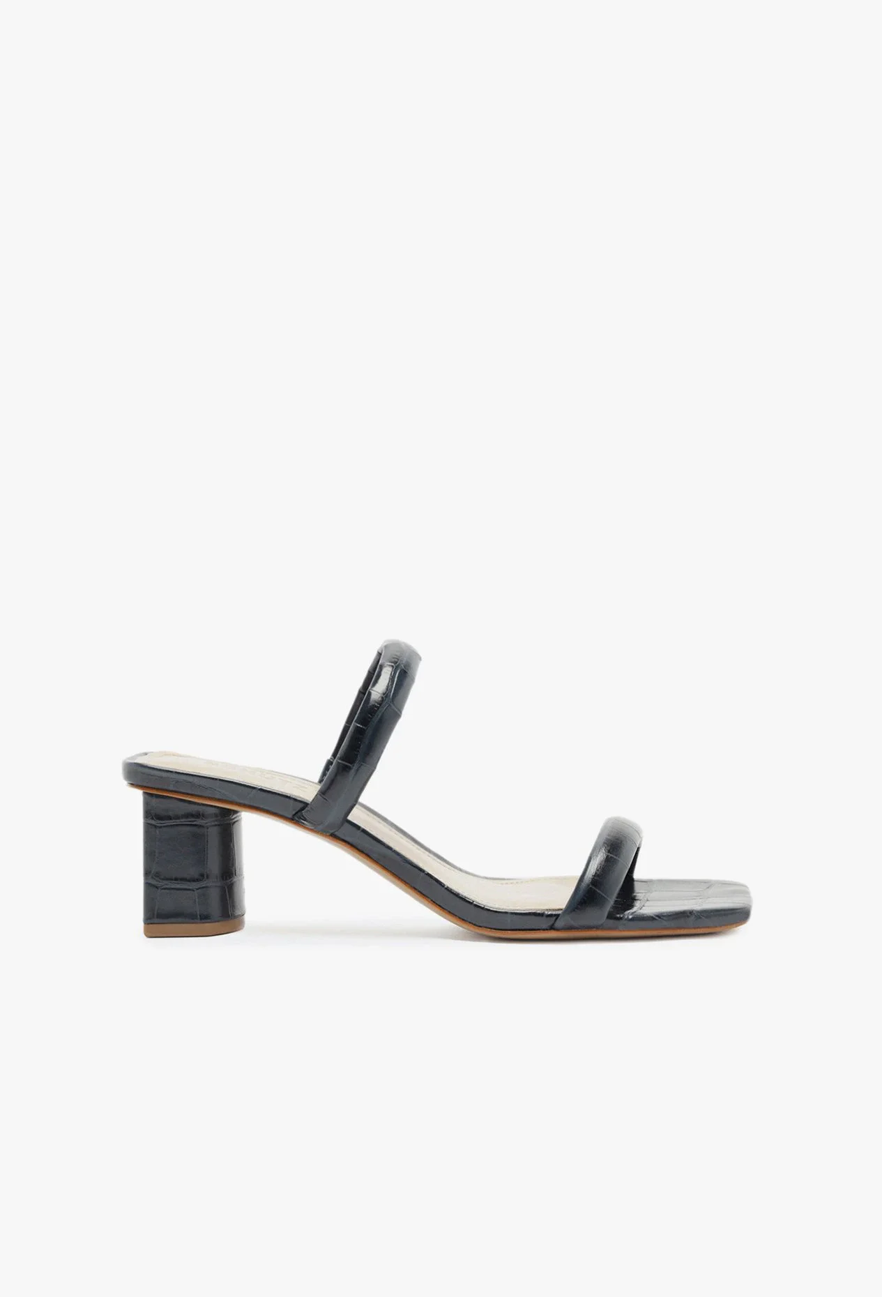 Sandália Mule Ully Couro Azul
