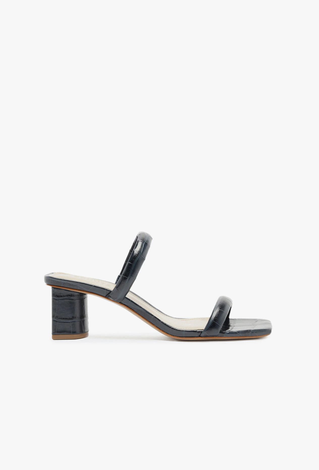 Sandália Mule Ully Couro Azul
