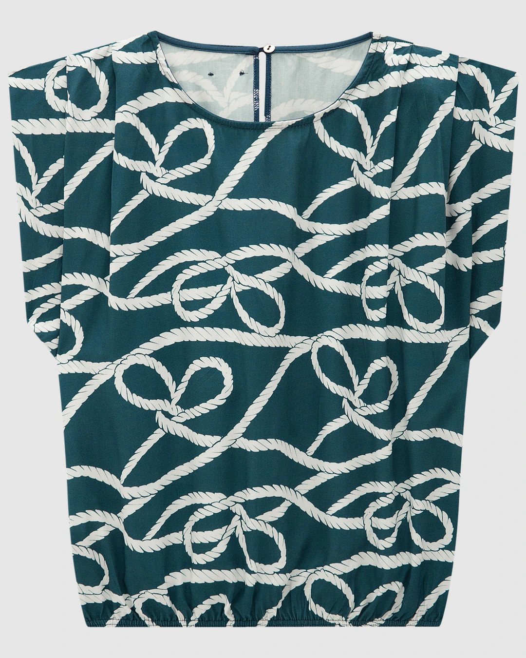 Blusa Box Feminina Estampa Navy Em Viscose - ENFIM
