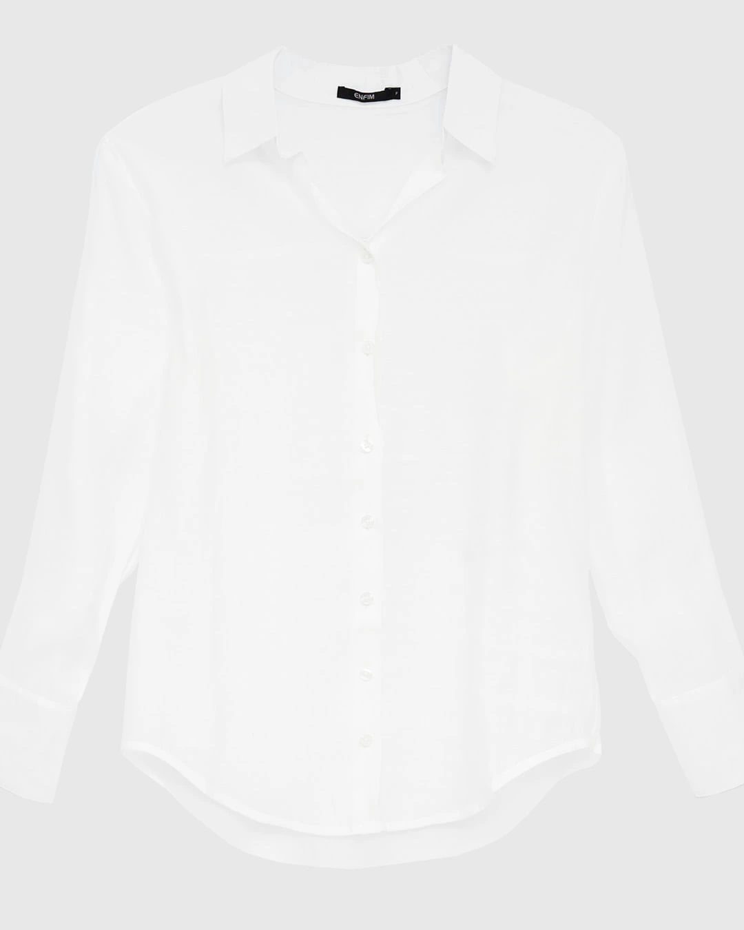 Camisa Tradicional Feminina Manga Longa Em Liocel - ENFIM