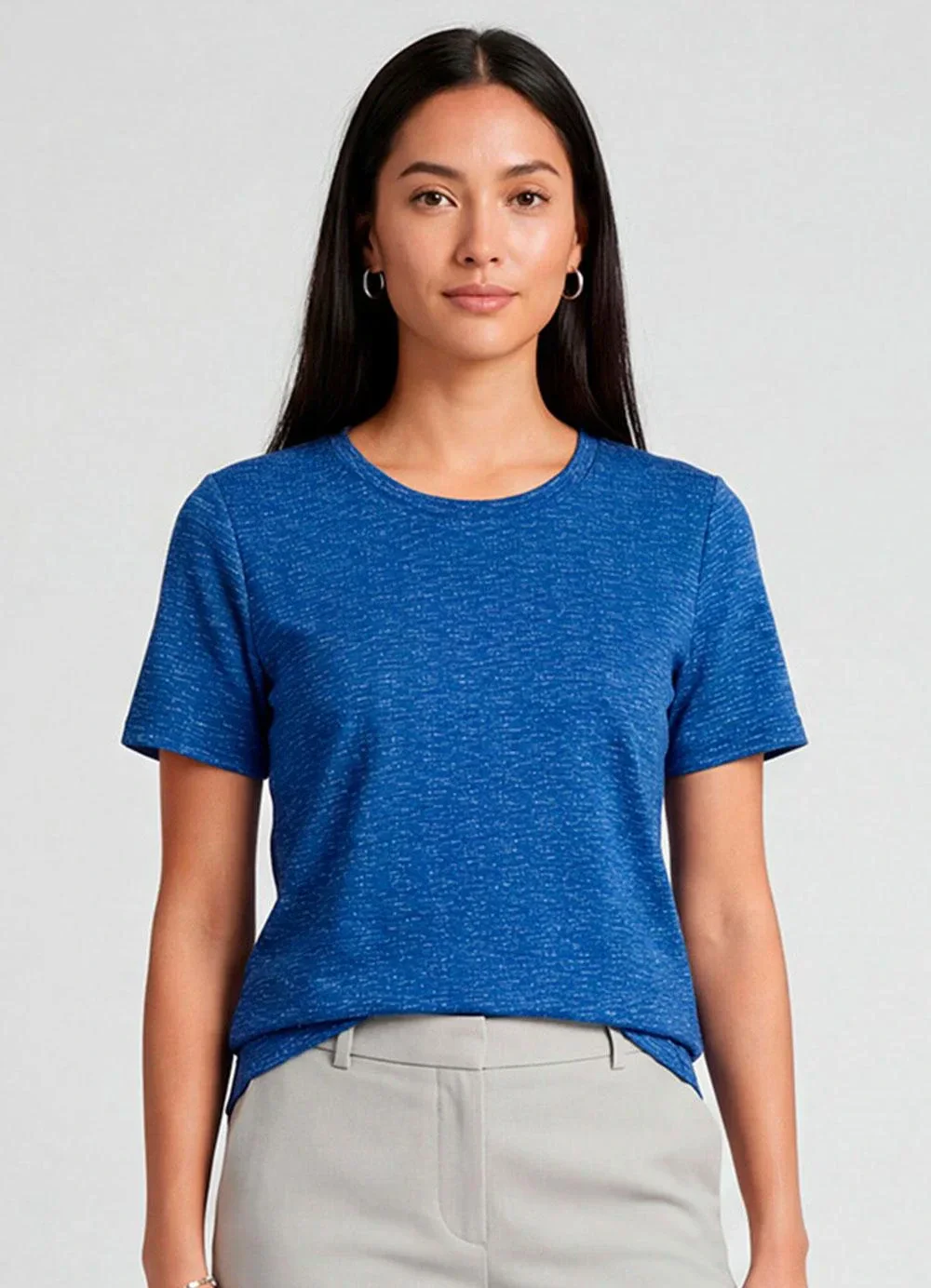 Infinita Cor - Blusa Feminina Básica Azul