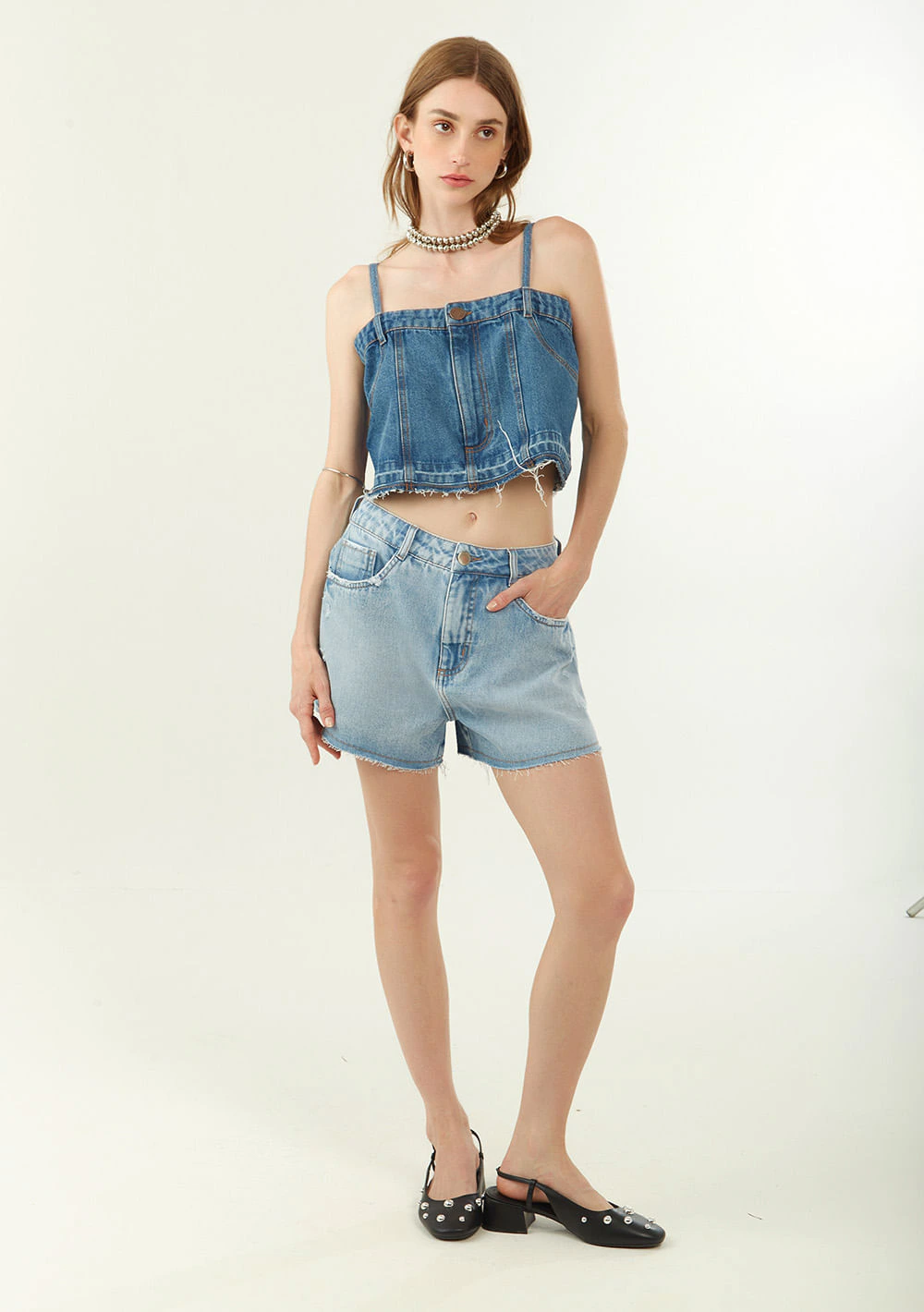 Shorts Zinco Reto Média Azul