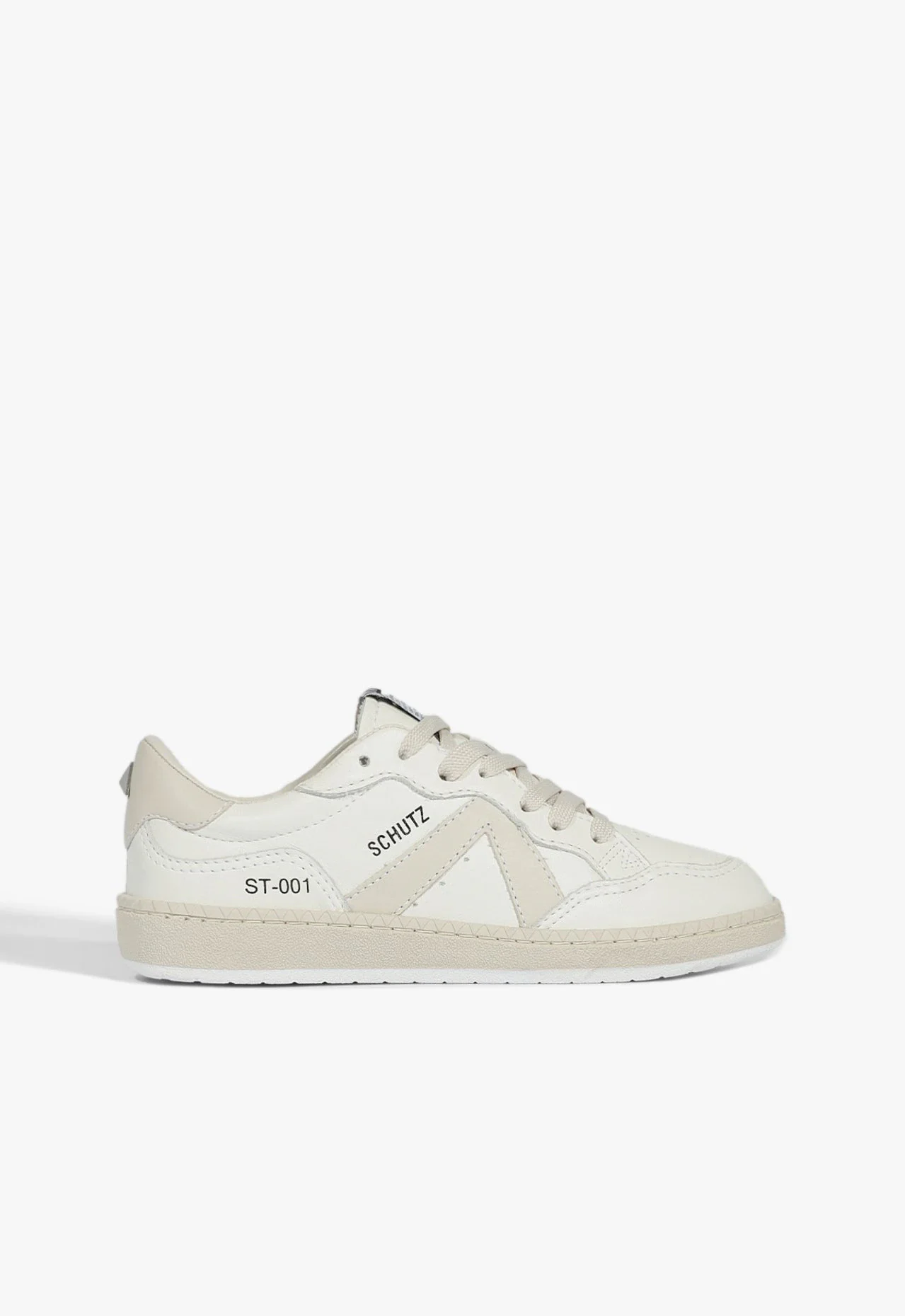 Tênis ST 001 Couro Branco Bicolor