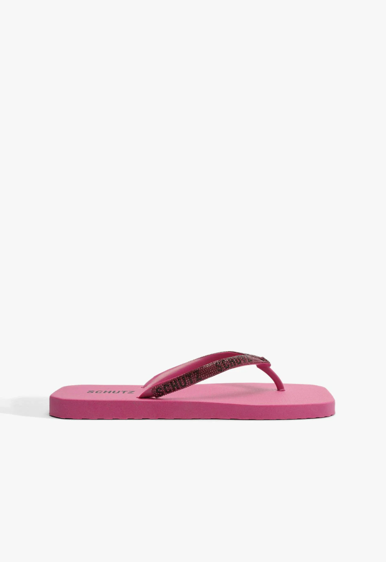 Rasteira Bico Quadrado Jellys Pink