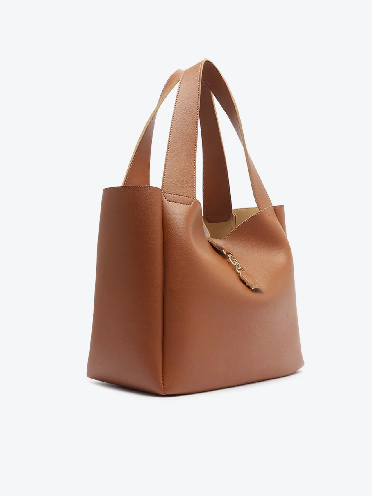 Bolsa Shopping Grande Detalhe Marrom
