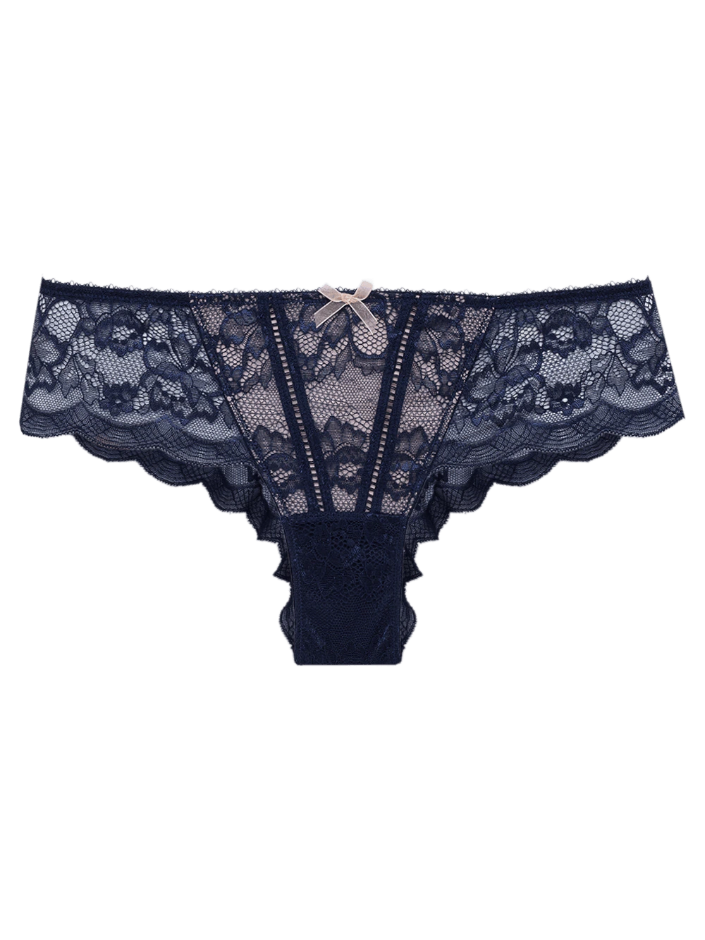 Calcinha Boyshort Renda Celina Azul Peacoat