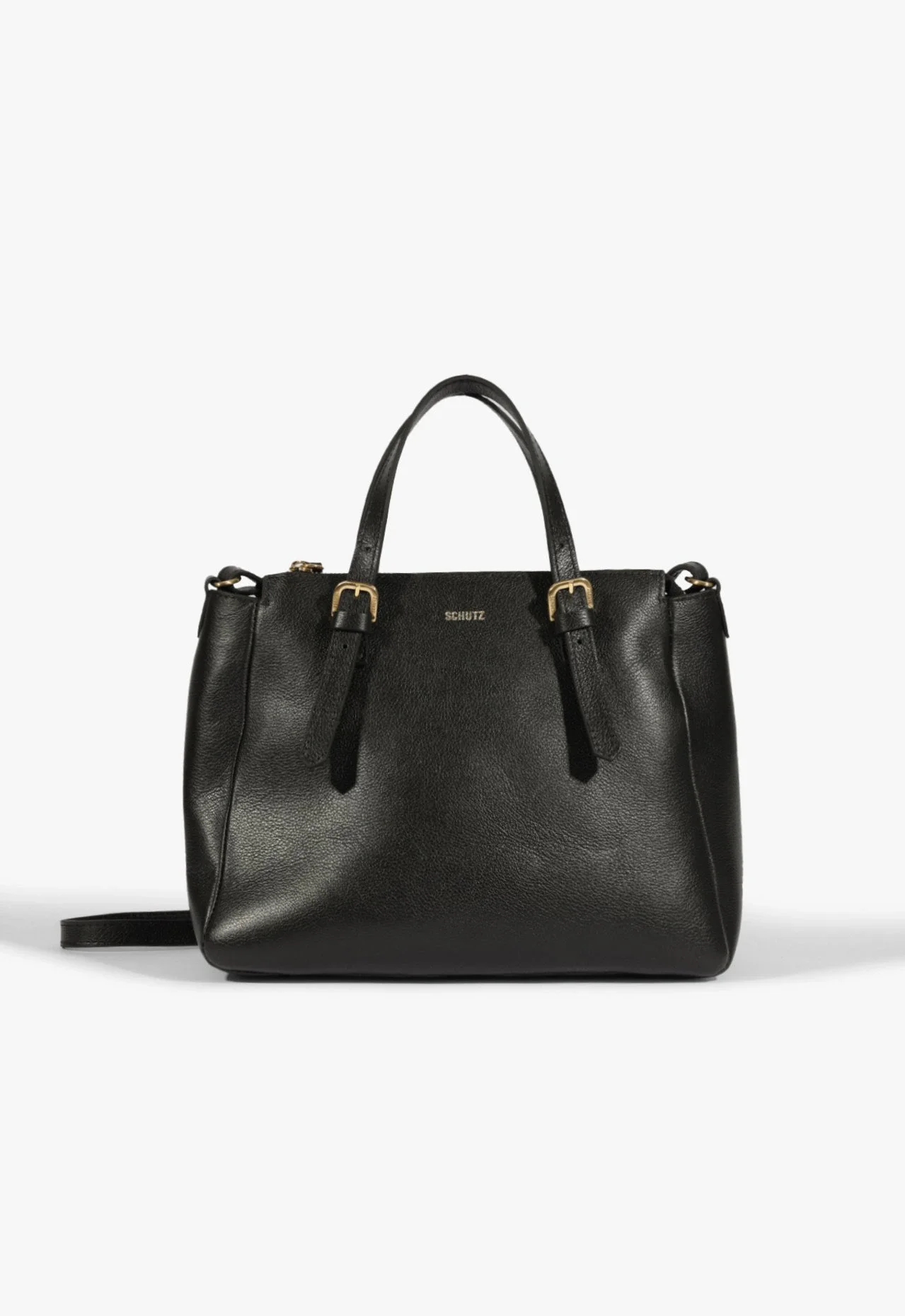 Bolsa Tote Sara Média Couro Preta