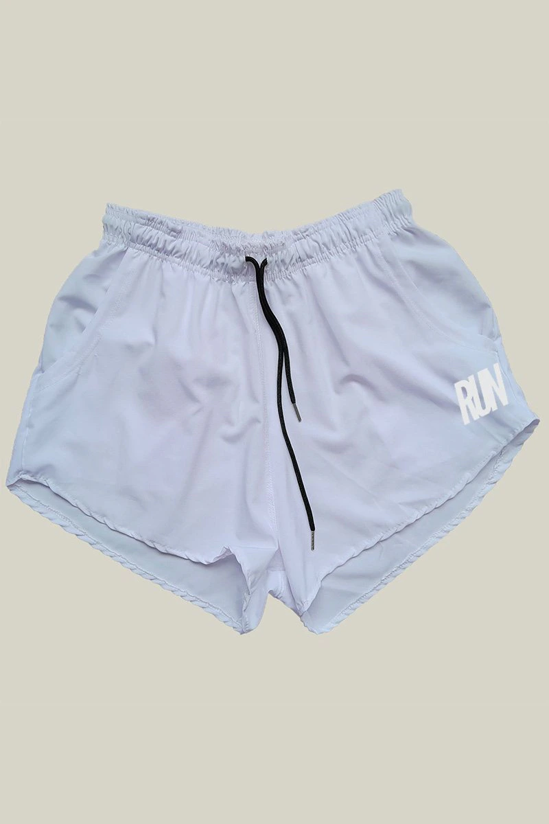 Shorts Corrida Feminino Branco Elastano Premium WSS Brasil