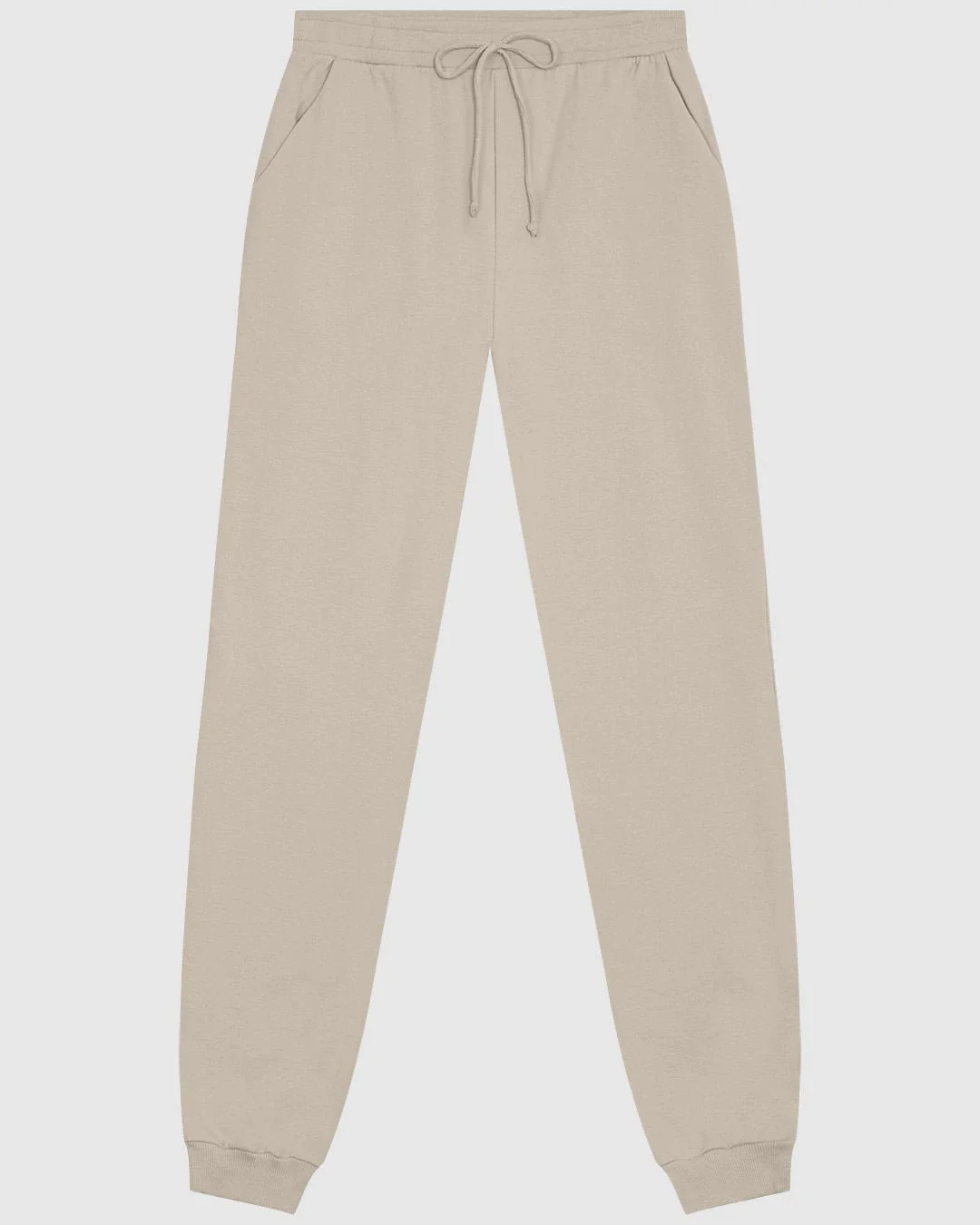 Calça Básica Feminina Jogger Em Moletom Stretch