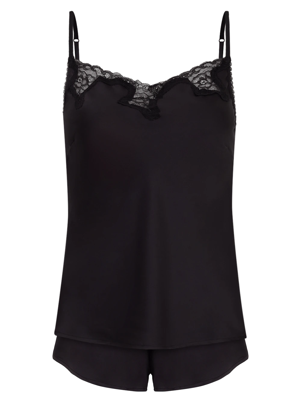 Shortdoll Cetim Bella Luna Preto/Preto