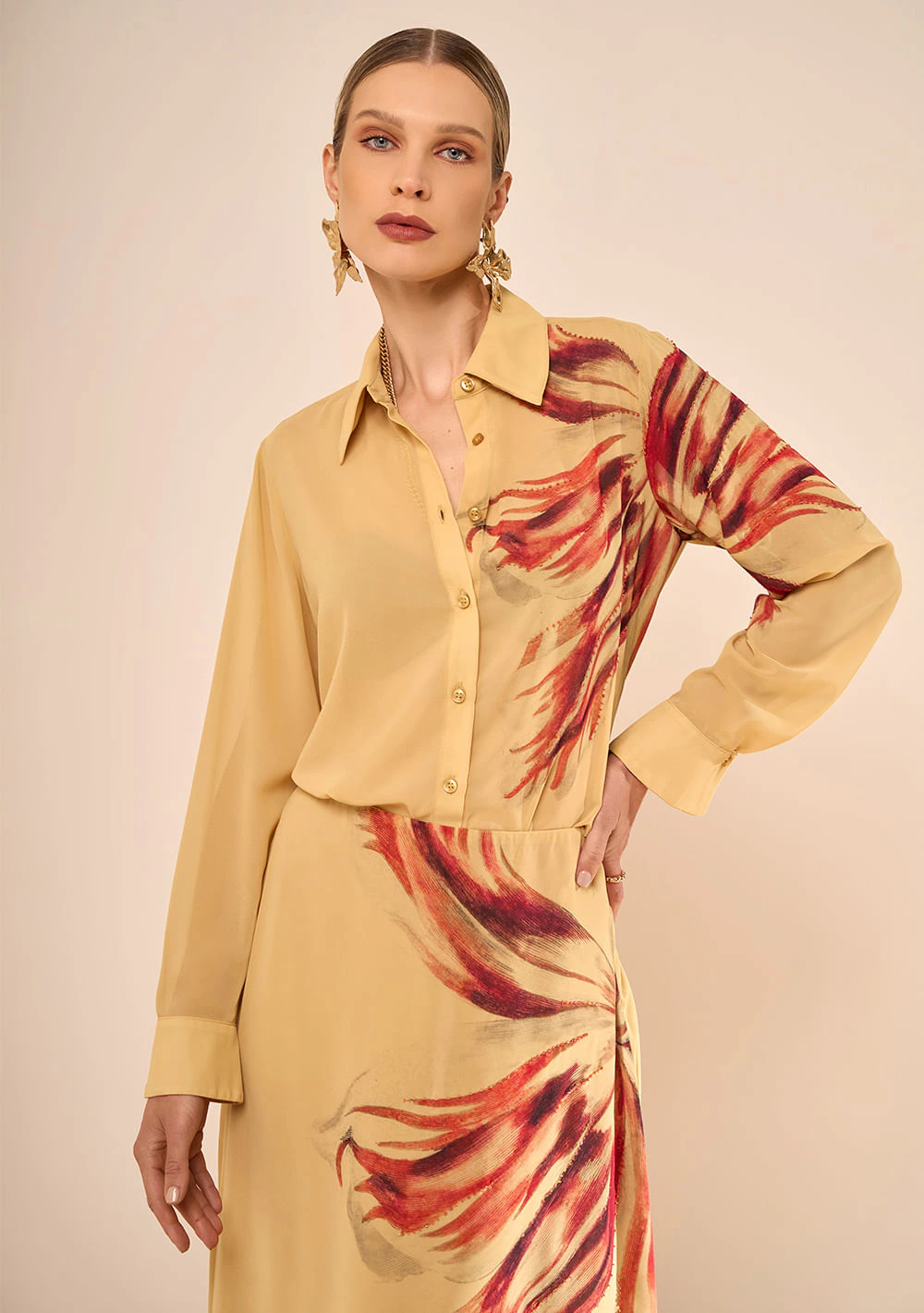 Camisa Manga Longa Acácia Amarelo