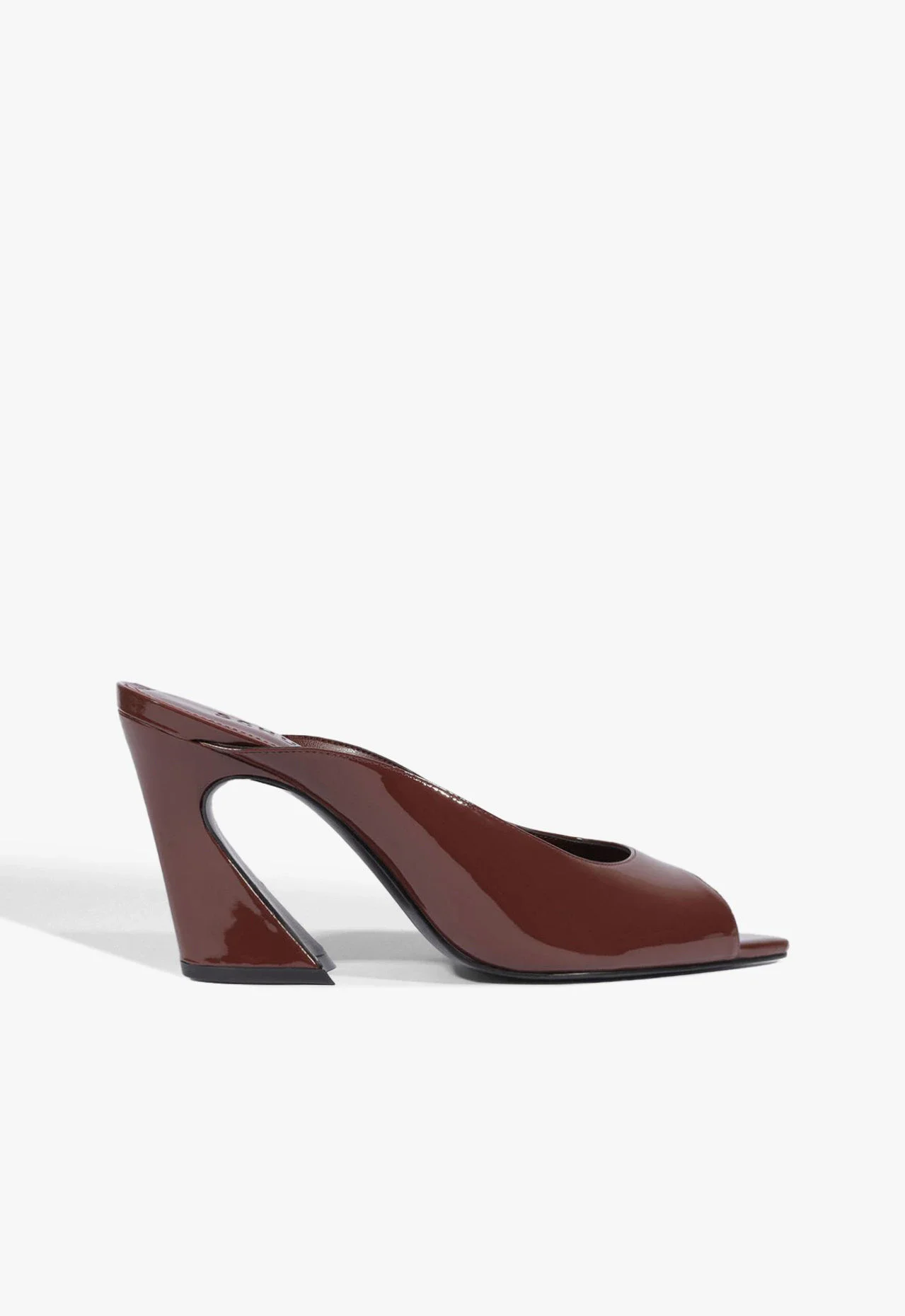 Mule Lexi Block Couro Vinho