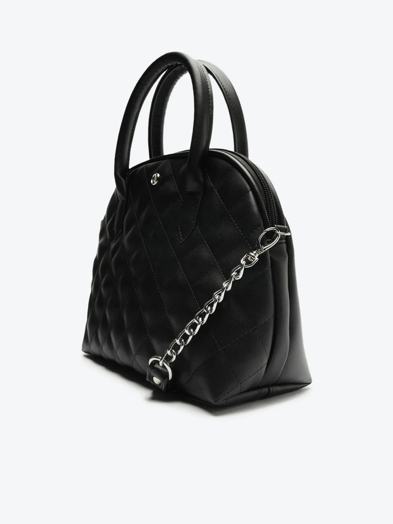 Bolsa Tote Grande Matelassê Corrente Preta