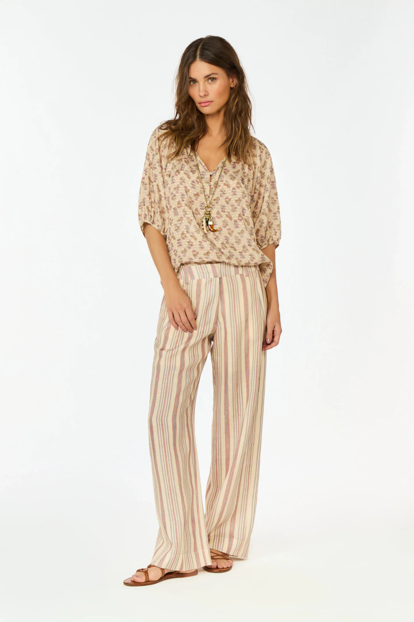 Calça Linho Estampa Jazzy