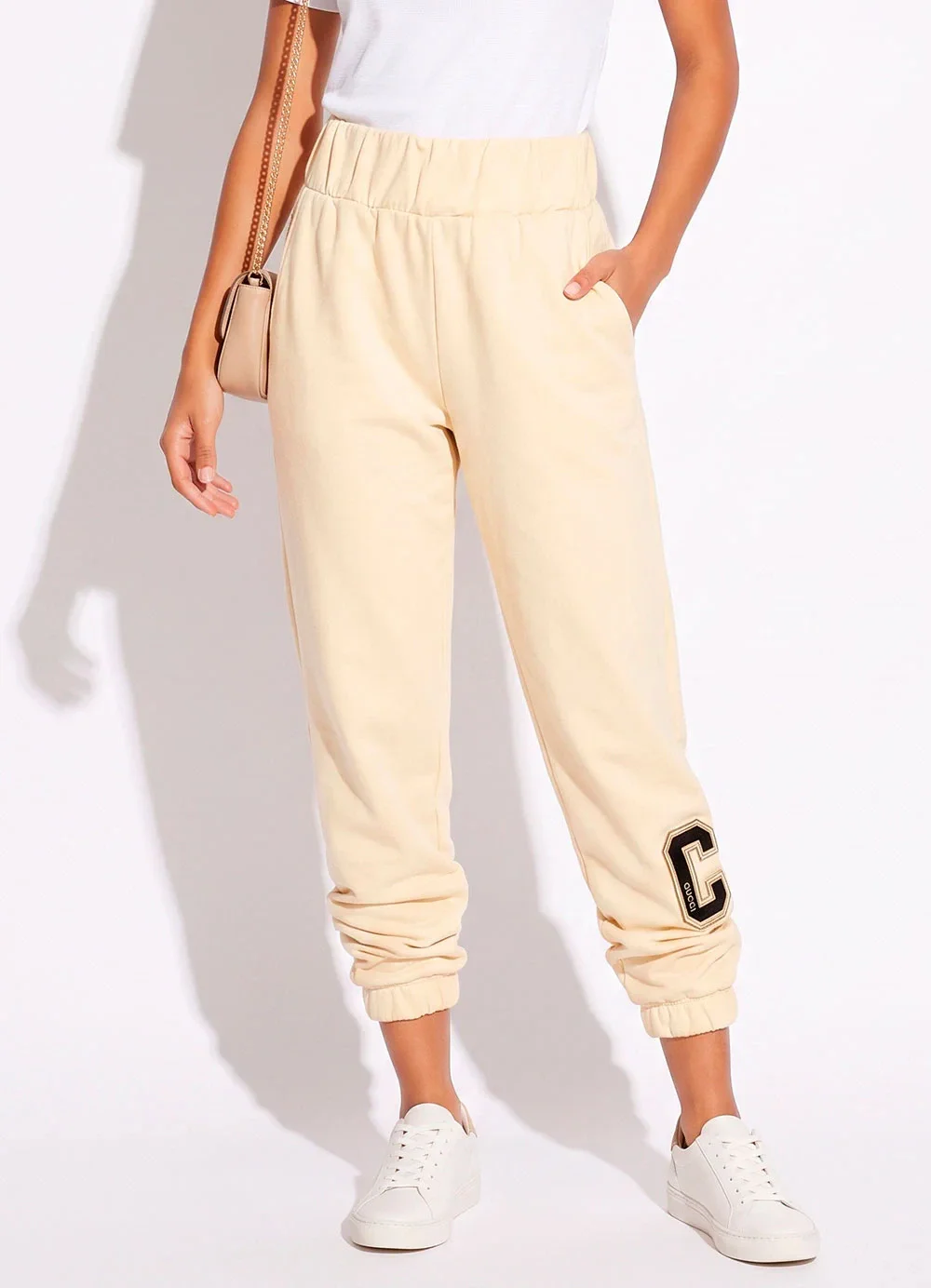 Colcci - Calça Jogging de Moletom Bege