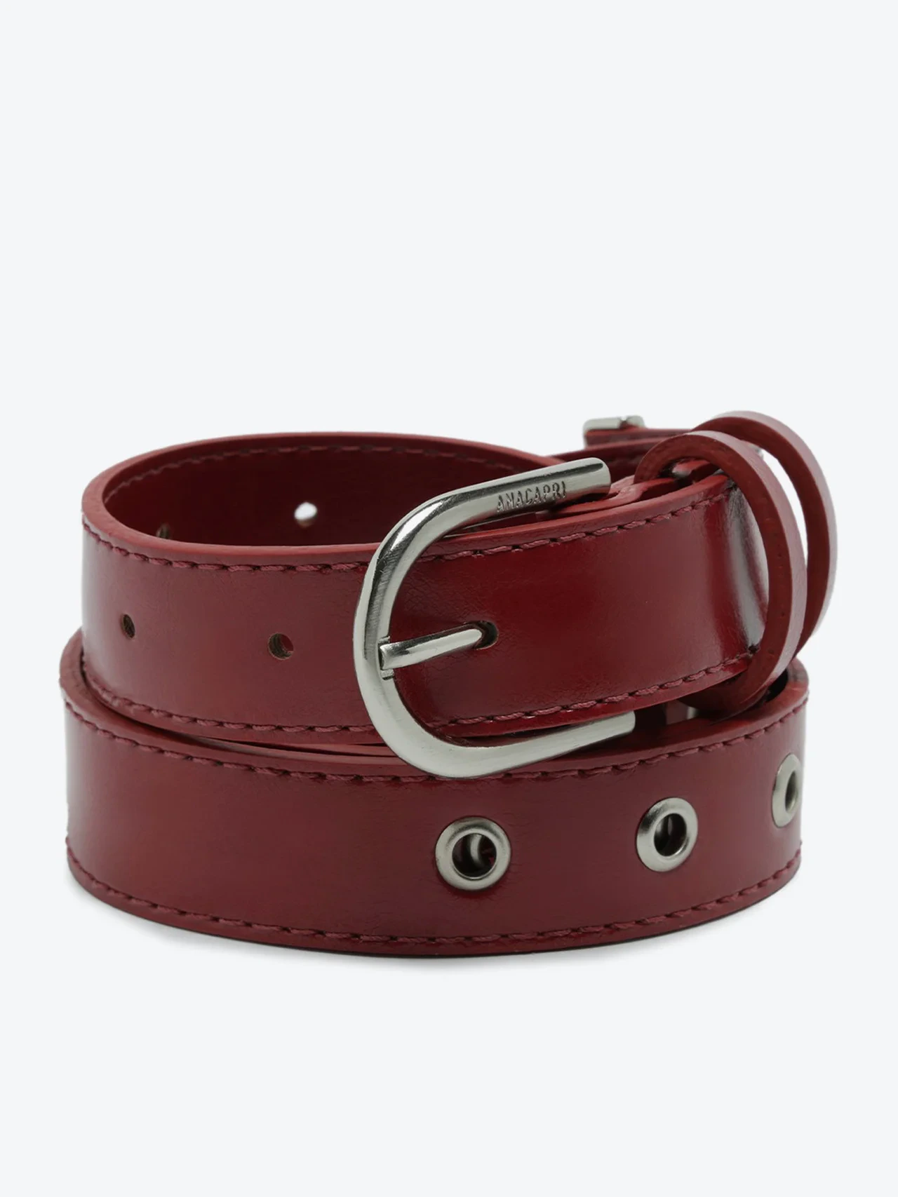 Cinto Fivela Ilhós Vermelho