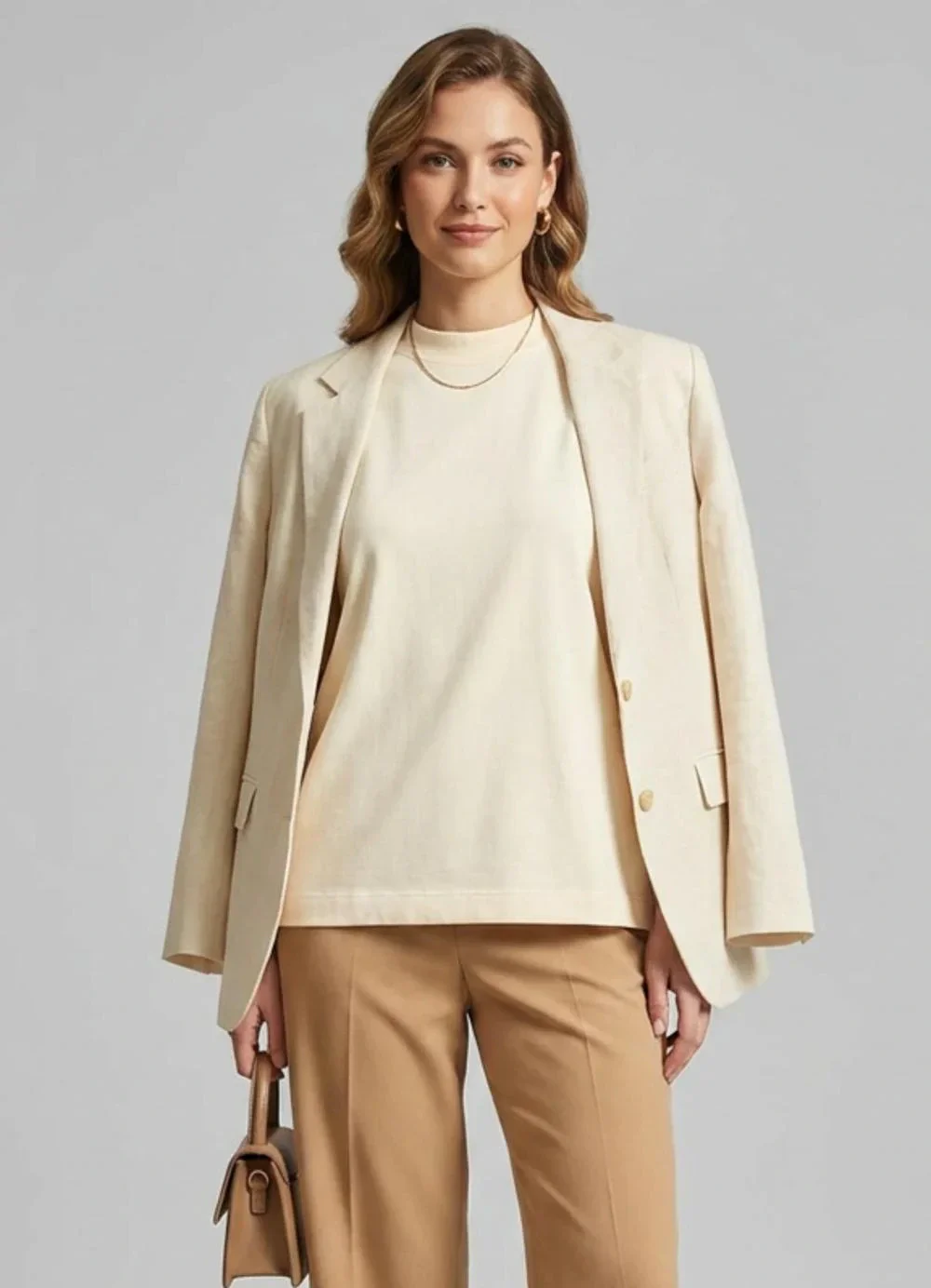 Enfim - Blusa Ampla em Malha Off White