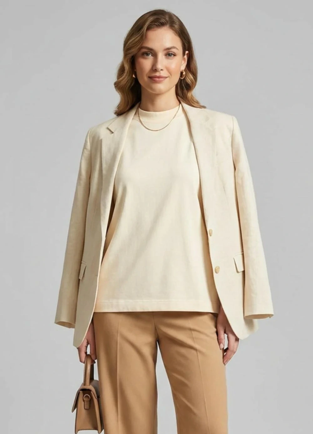 Enfim - Blusa Ampla em Malha Off White