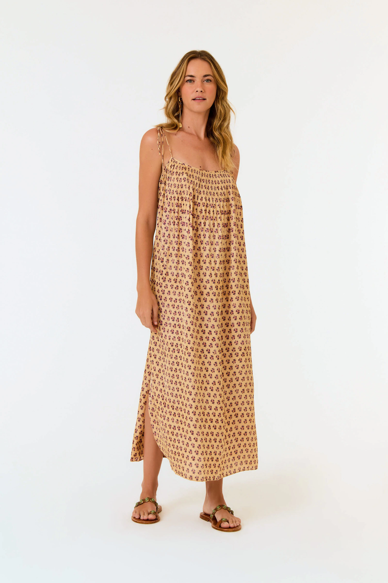 Vestido Alça Estampa Papiro
