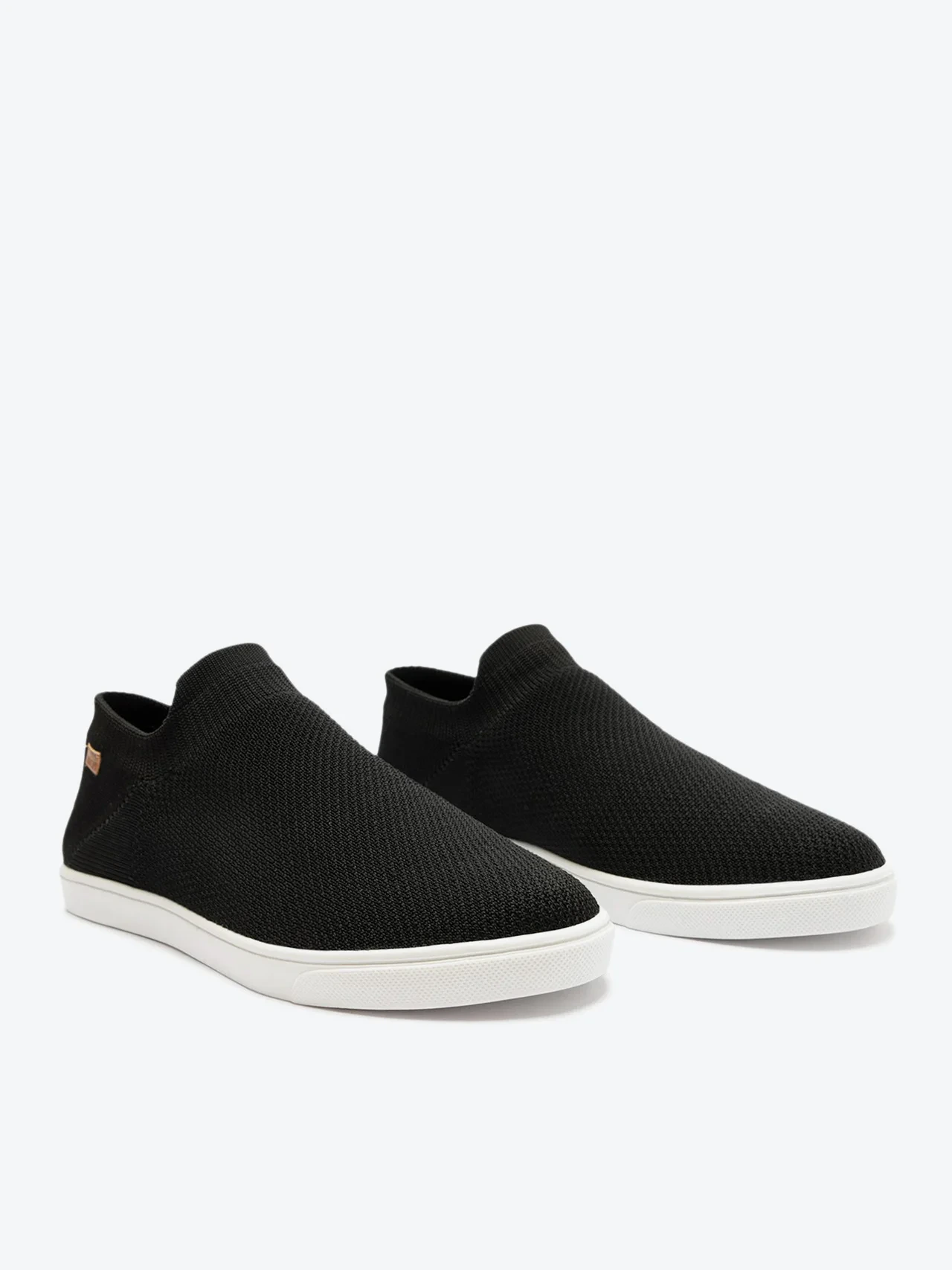 Tênis Slip On Knit Mono Preto