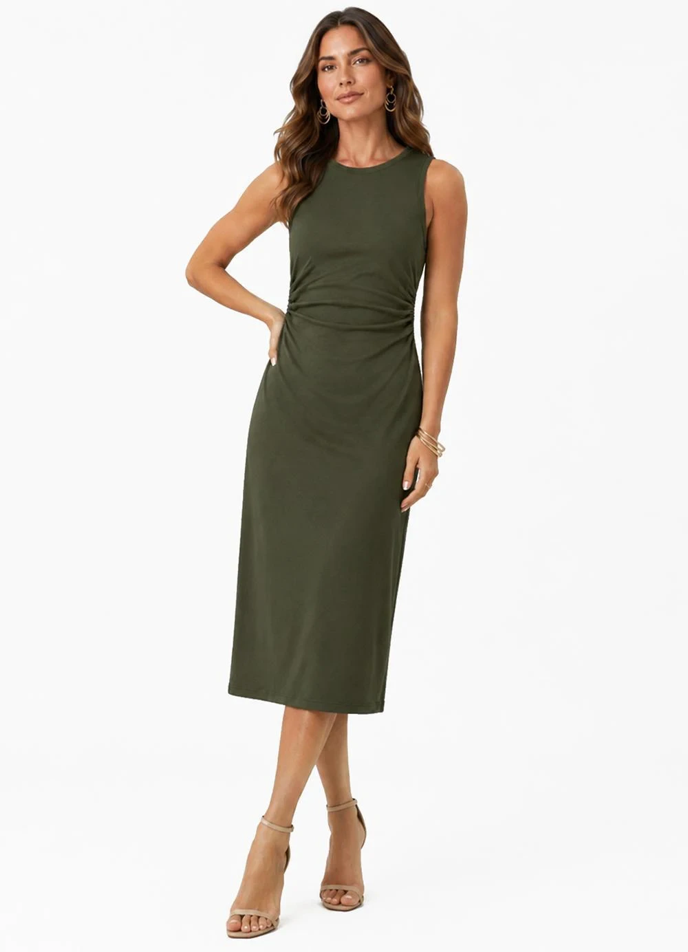 Rovitex - Vestido Midi em Molicotton Viscose Light Verde