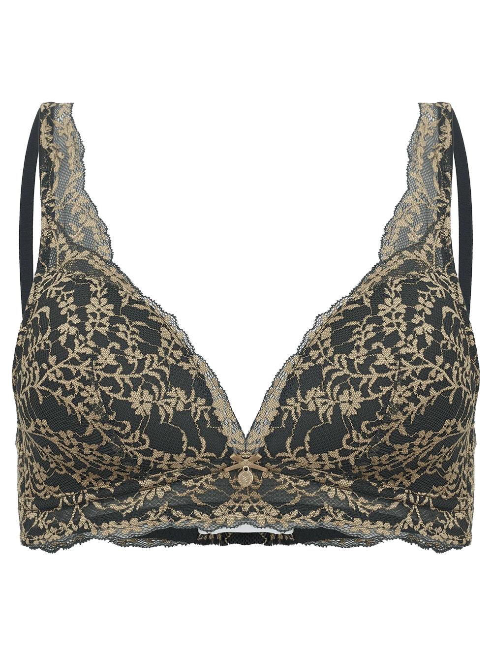 Top Bojo Renda Champagne Verde Nori