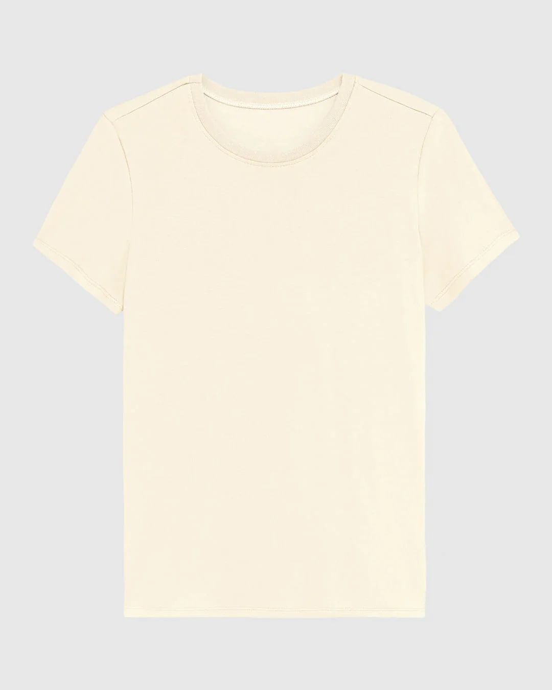 Blusa Feminina Slim Gola Redonda Manga Curta Em Viscose Stretch - ENFIM