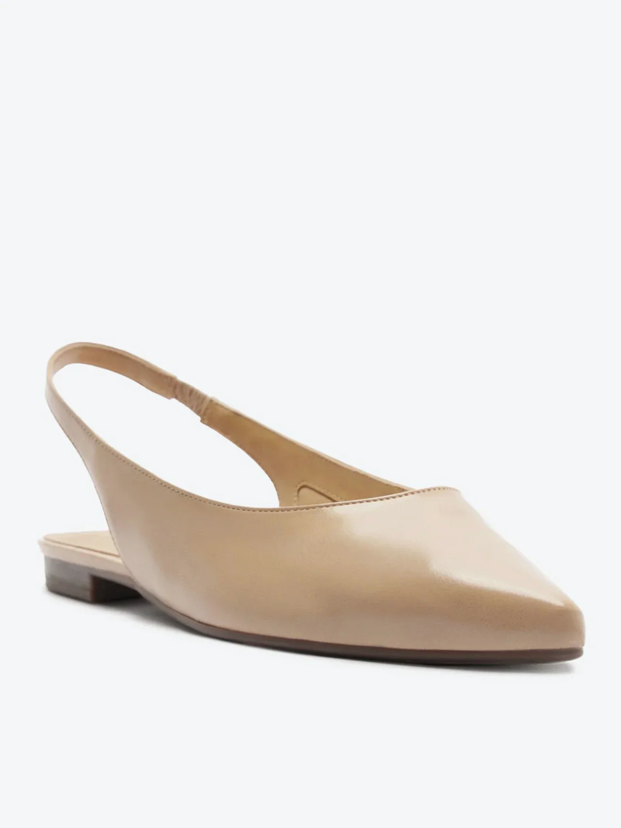 Sapatilha Slingback Bico Fino Bege Bistrô