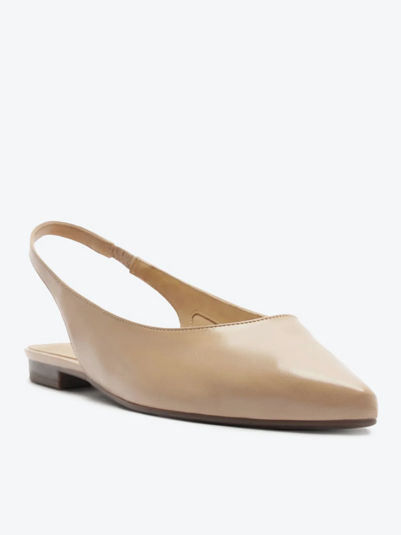 Sapatilha Slingback Bico Fino Bege Bistrô