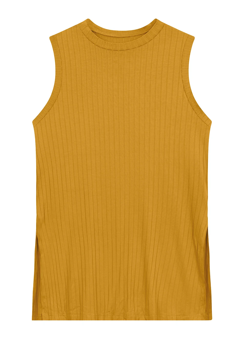 Malwee - Blusa Reta Canelada Amarelo