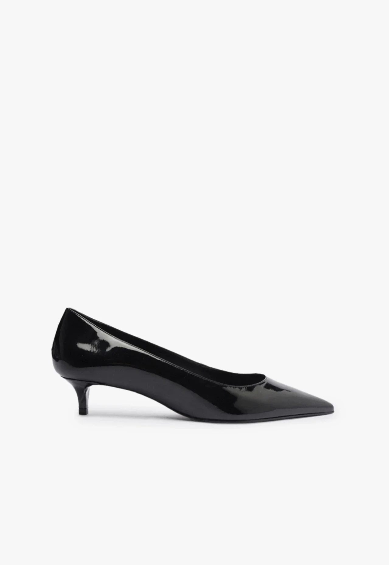 Sapato Scarpin Laura Mid Verniz Preto