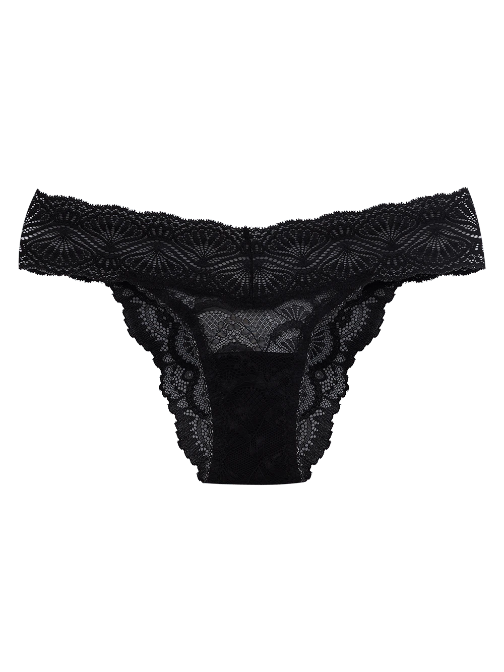 Calcinha Biquíni Renda Shiny Love Preto