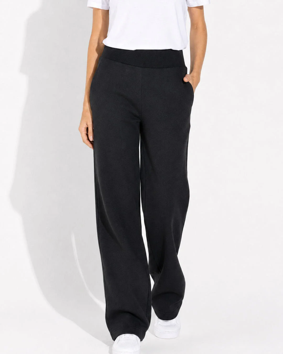 Calça Reta Moletom Flanelado Feminina