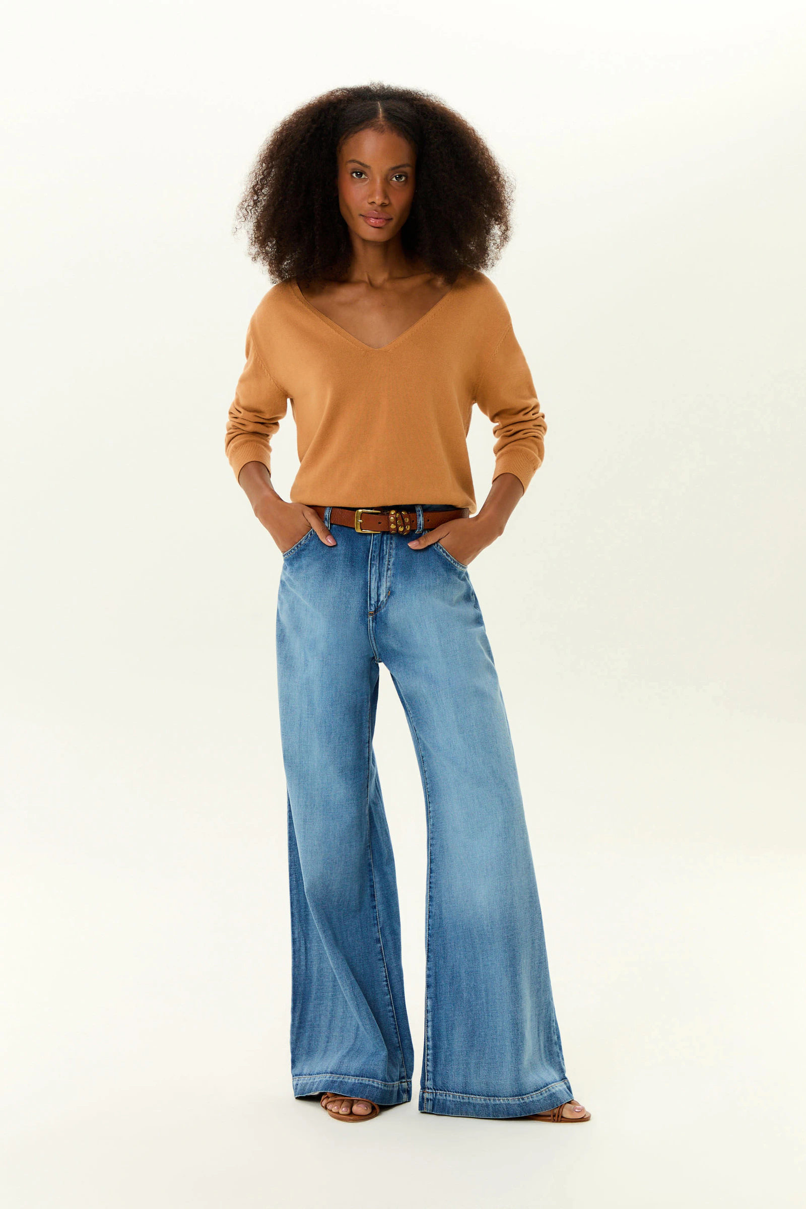 Calça Jeans Pantalona Vintage