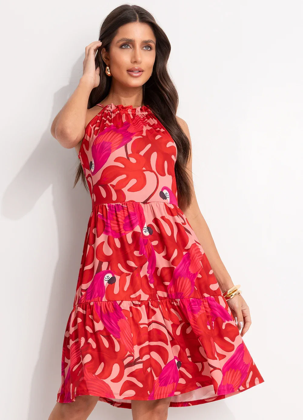 Quintess - Vestido Arara Color em Malha Fria