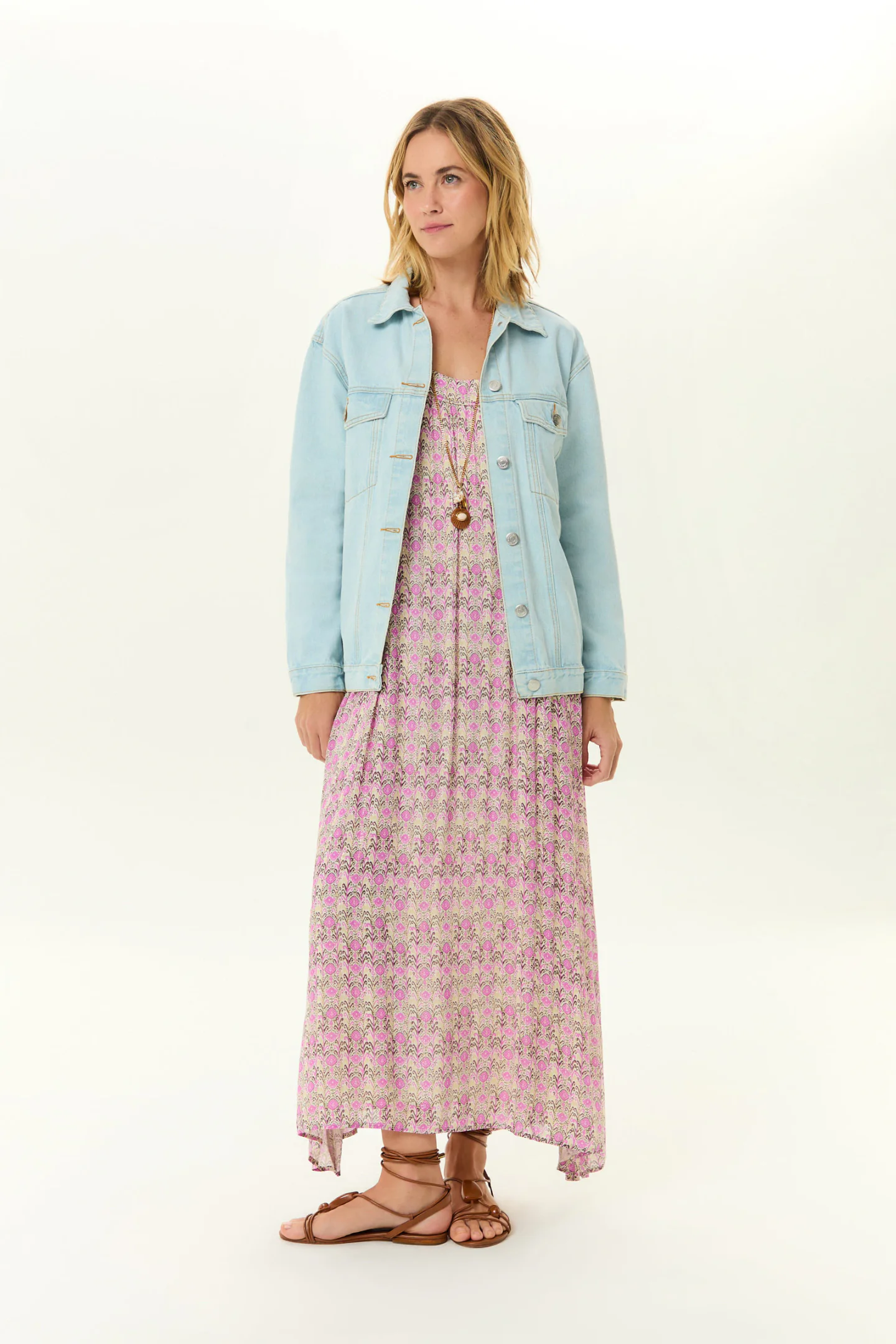 Vestido Midi Alca Estampa Ikat
