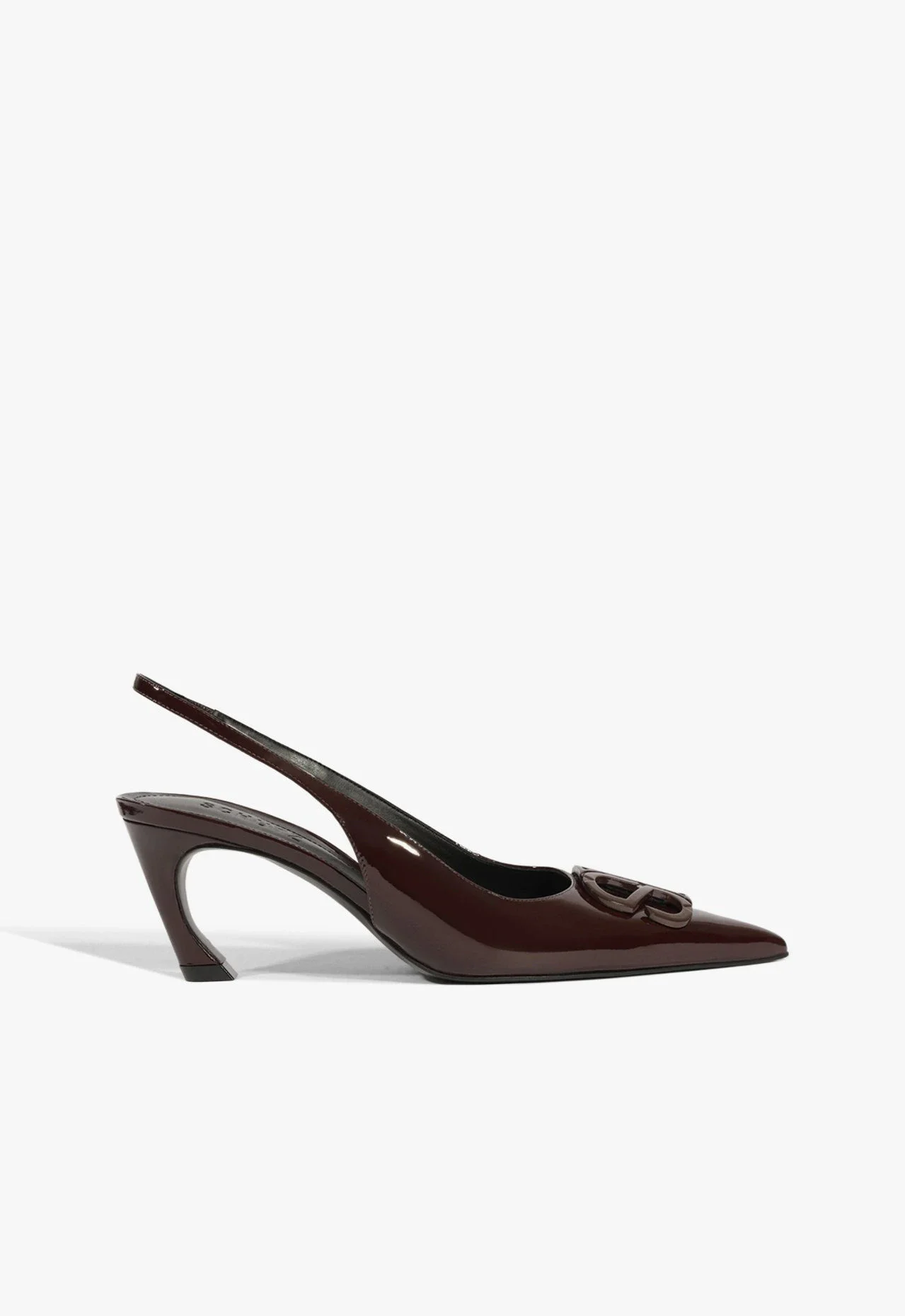 Scarpin Slingback Lexi Verniz Marrom