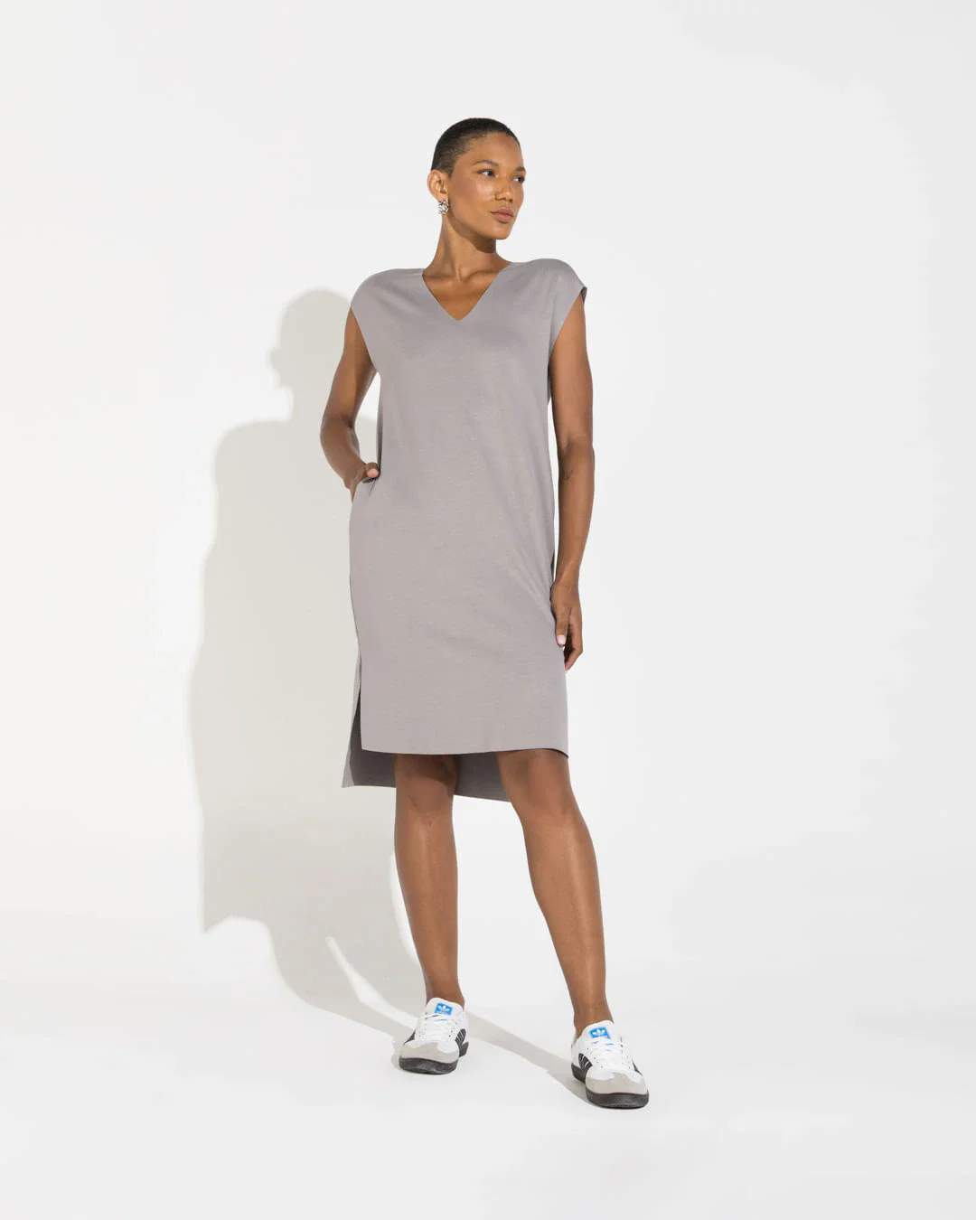Vestido Dense Viscose Decote V