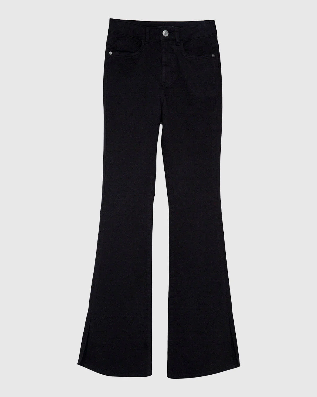 Calça Feminina Flare Fenda Na Barra Em Jeans Stretch - ENFIM
